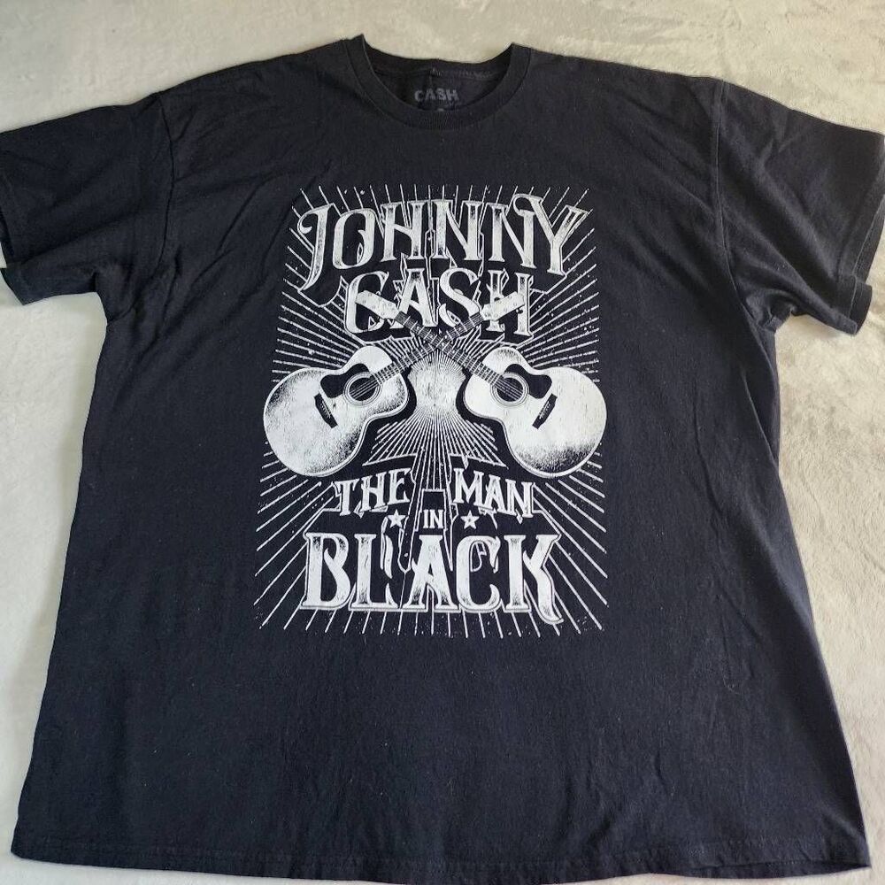 CASH Johnny Cash The Man In Black Graphic Tshirt Size 2XL